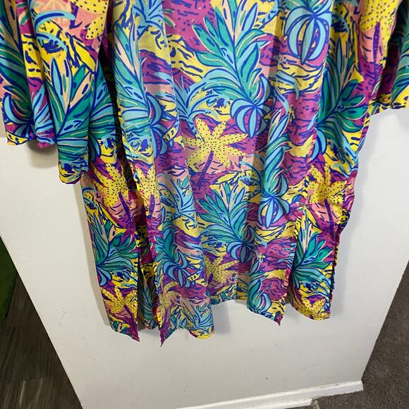 World Market Euphoric Jungle Multicolor Abstract Kimono Colorful Tropical OS - Picture 3 of 11